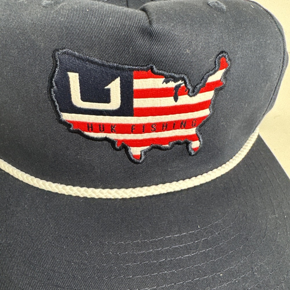 HUK MEN'S AMERICAN HUK FISHING USA ROPE HAT/CAP. - Picture 9 of 9